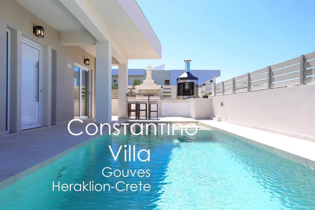 Villa Constantino With Heated Pool Kato Gouves エクステリア 写真
